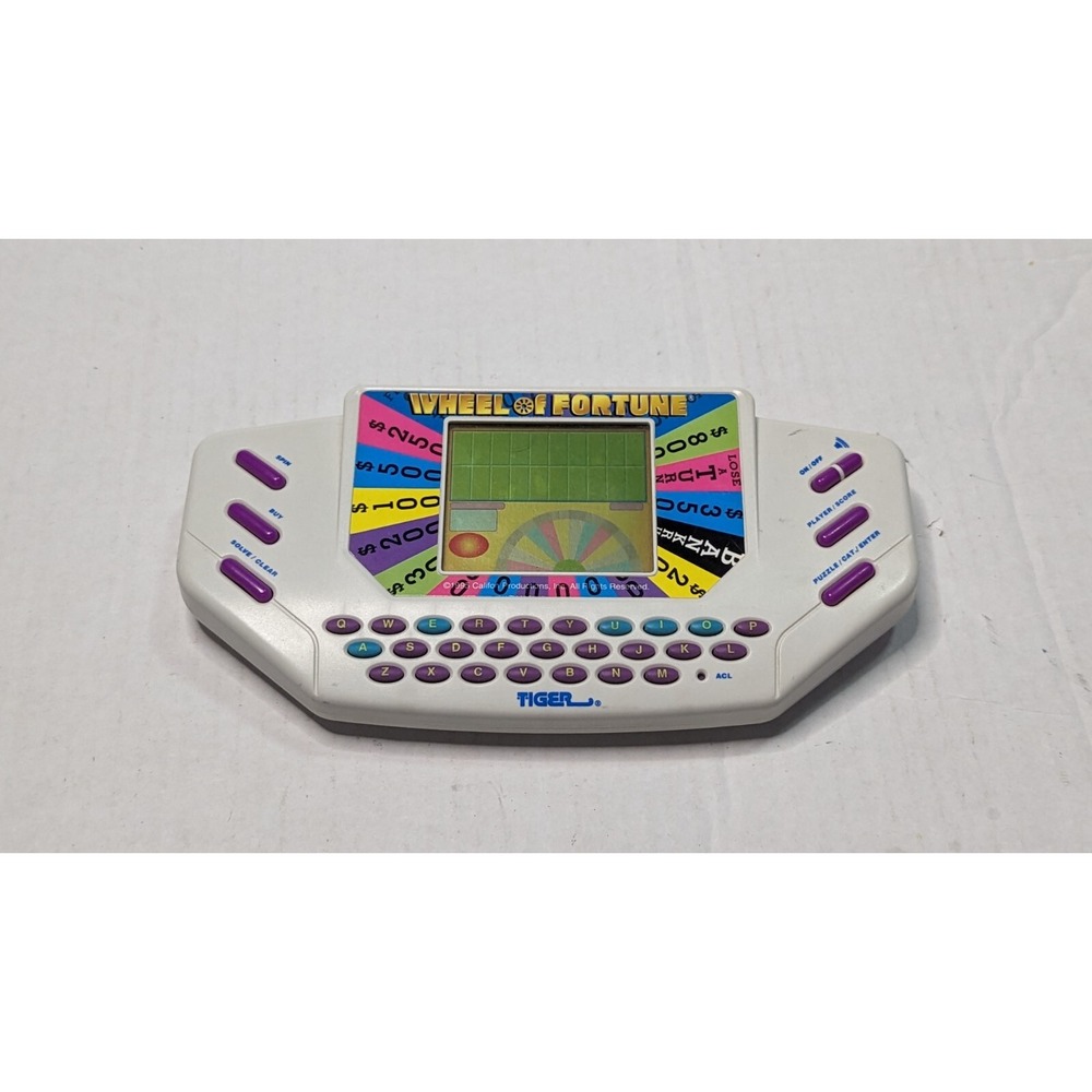 VTG: 1995 Wheel of Fortune Handheld Game Tiger Electronics, Cartridge, Tested